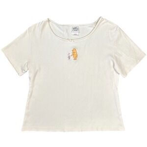 Disney Winnie the Pooh Piglet Ribbed Knit Shirt Womens XL Made USA